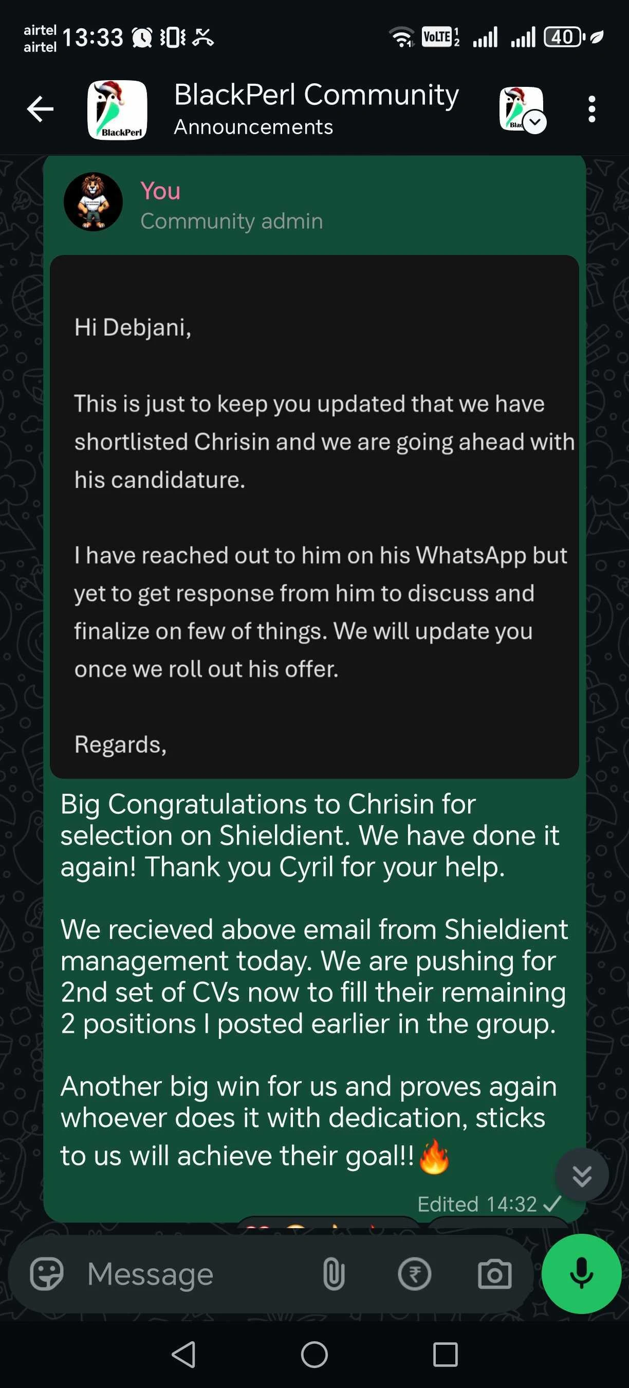 Chrisin success screenshot 1